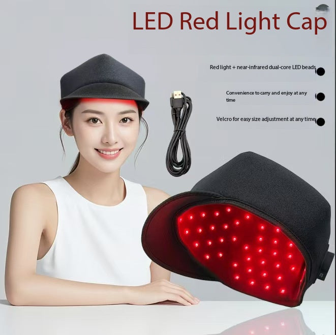 LED red light hair growth hat